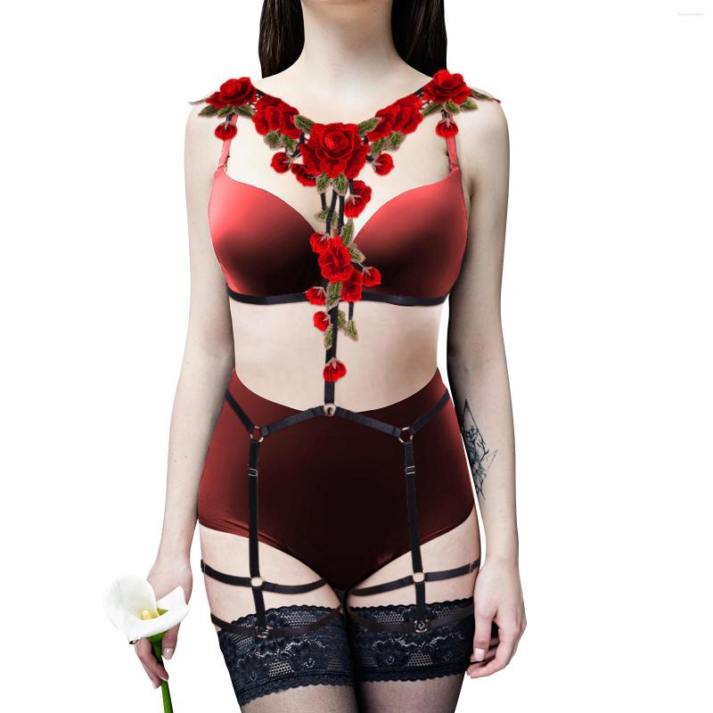 Garters Flower Crop Top Harness Bra V-neck Lace See Through Waist Garter Belt Bondage Body Plus Size Festival Wedding Girl Cute Fashion, Mlcn0050
Garters Flower Crop Top Harness Bra V-neck Lace See Through Waist Garter Belt Bondage Body Plus Size Festival Wedding Girl Cute Fashion, Mlcn0050