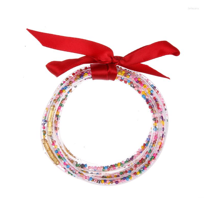 Bangle 5pcs/set Fashion Cute Beads Bracelet Bowknot Glitter Bangles Stack Jelly For Women Girl Birthday Party
Bangle 5pcs/set Fashion Cute Beads Bracelet Bowknot Glitter Bangles Stack Jelly For Women Girl Birthday Party