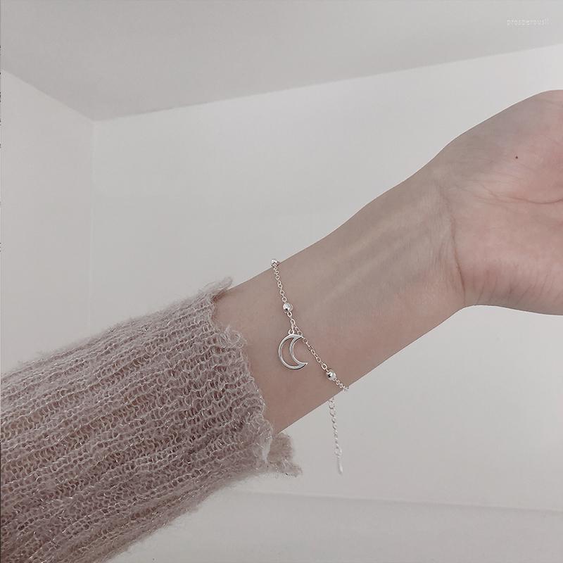 Link Bracelets Korean Sweet Cute Round Bead Hollow Moon Silver Color Bracelet For Women Luxury Trendy Chain Jewelry Gifts SL2284
Link Bracelets Korean Sweet Cute Round Bead Hollow Moon Silver Color Bracelet For Women Luxury Trendy Chain Jewelry Gifts SL2284