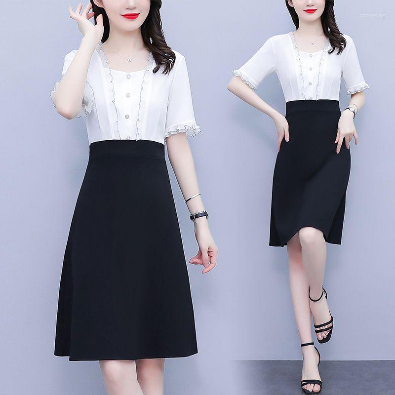Party Dresses Women' Clothing Dress For Summer Oversize Edge Black White Patchwork Fashion Square Collar Short Sleeve Slim
Party Dresses Women' Clothing Dress For Summer Oversize Edge Black White Patchwork Fashion Square Collar Short Sleeve Slim