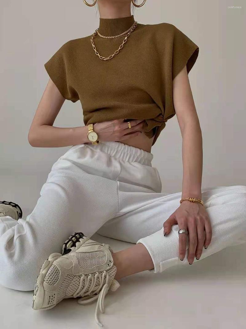 Women's Sweaters French Half High Collar Women's Vest Knitted Short Sleeve Vintage Elegant Loose Waistcoat Female 2023 Spring T-shirt, Black
Women's Sweaters French Half High Collar Women's Vest Knitted Short Sleeve Vintage Elegant Loose Waistcoat Female 2023 Spring T-shirt, Black