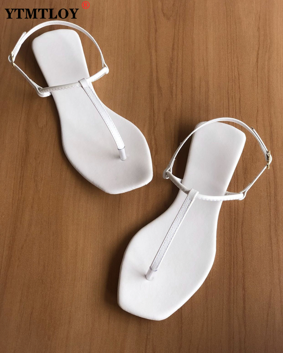 Slippers Casual Flat Women's Beach Sandals Flip Flops Summer T-strap Soft Women Sandals Ankle Strap Seaside Holiday Sandals for Girls 230509