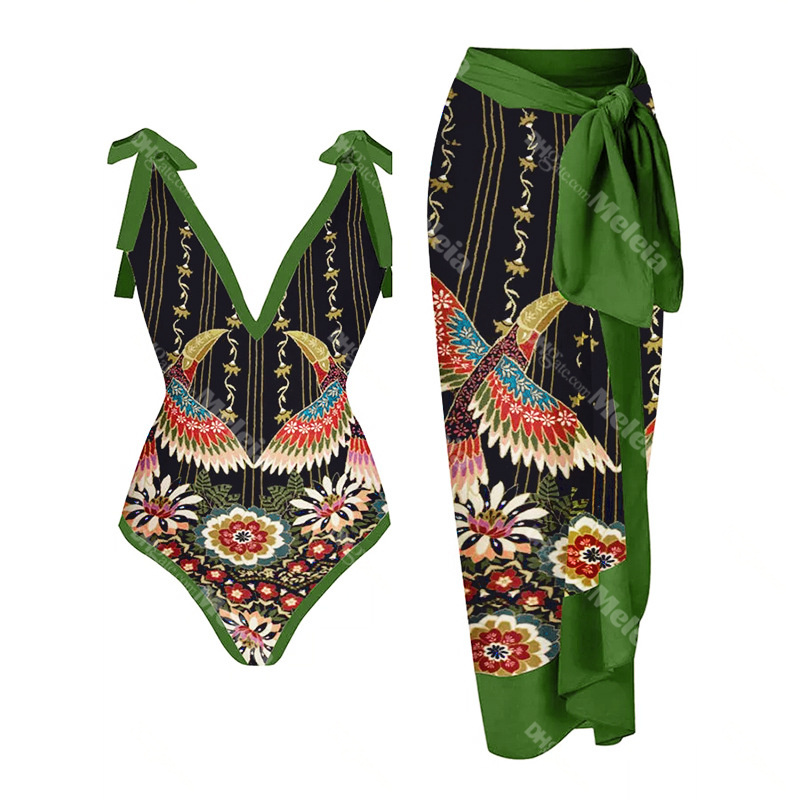Backless Swimwear Women Chiffon Beach Dresses Sexy V Neck Swimming Suit Swimsuit One Piece Long Dress Two Piece Set, Green dress
Backless Swimwear Women Chiffon Beach Dresses Sexy V Neck Swimming Suit Swimsuit One Piece Long Dress Two Piece Set, Green dress