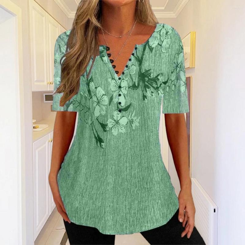 Women' Blouses Beautiful Lady Top Breathable Shirt Floral Printing Flower Print Thin Summer Blouse Daily Wear, Green
Women' Blouses Beautiful Lady Top Breathable Shirt Floral Printing Flower Print Thin Summer Blouse Daily Wear, Green