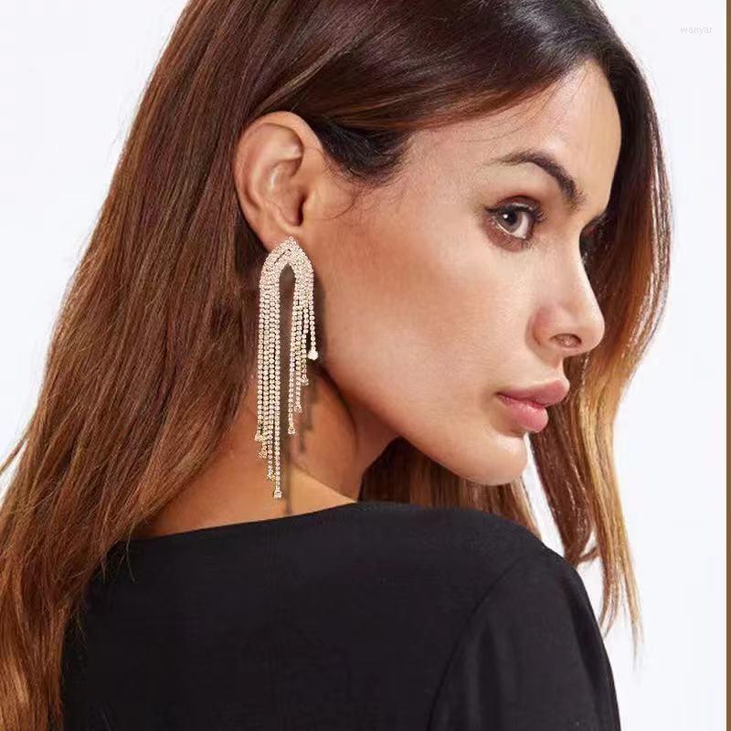 Dangle Earrings Fashion Long Tassel Shiny Crystal Pendant Women's Geometric Full Rhinestone Simple Luxury Statement Jewelry
Dangle Earrings Fashion Long Tassel Shiny Crystal Pendant Women's Geometric Full Rhinestone Simple Luxury Statement Jewelry