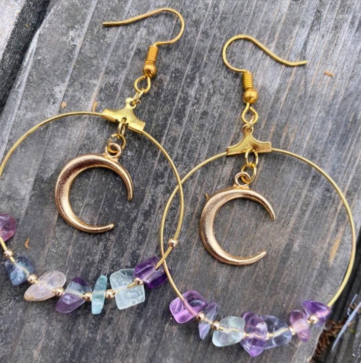 Dangle Earrings Pagan Crescent Moon With Amethyst Quartz Celestial Jewelry For Women
Dangle Earrings Pagan Crescent Moon With Amethyst Quartz Celestial Jewelry For Women