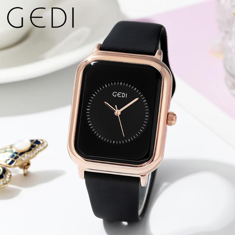 Wristwatches GEDI Women Men Unisex Watch Silicone Strap 30m Waterproof Rectangle Ladies Fashion Quartz Trend Gifts Drop, Black
Wristwatches GEDI Women Men Unisex Watch Silicone Strap 30m Waterproof Rectangle Ladies Fashion Quartz Trend Gifts Drop, Black