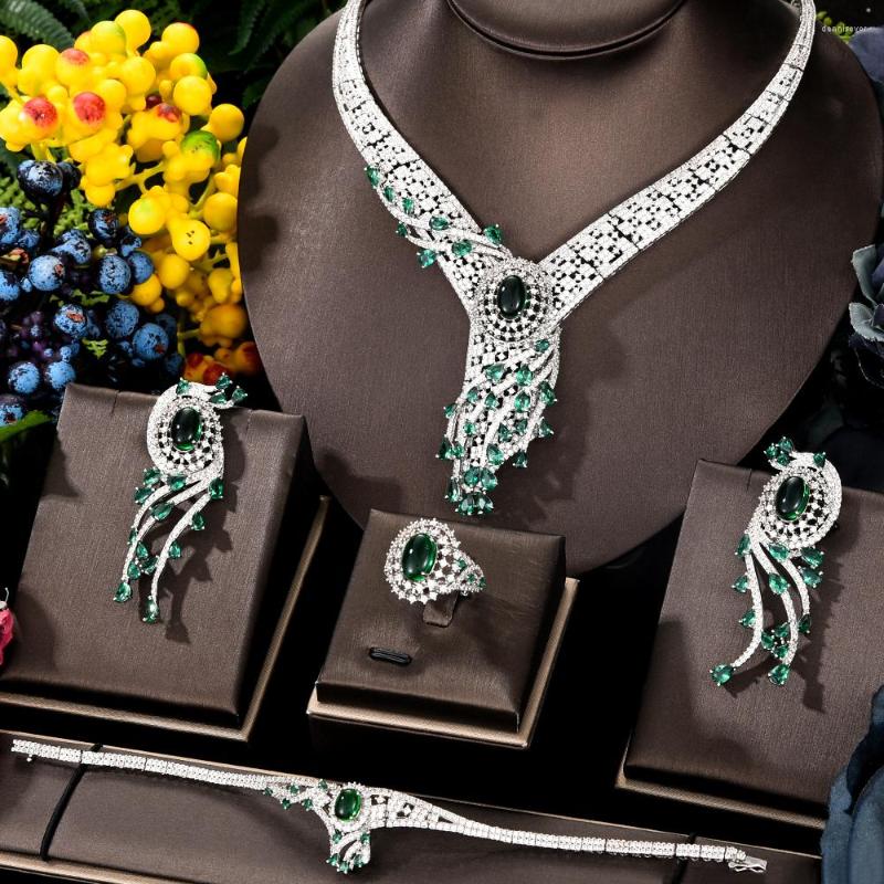 Necklace Earrings Set KellyBola Jewelry Dubai Noble Luxury Zircon 4PCS Ladies Exquisite Wedding Banquet Performance Accessories 2023, Picture shown
Necklace Earrings Set KellyBola Jewelry Dubai Noble Luxury Zircon 4PCS Ladies Exquisite Wedding Banquet Performance Accessories 2023, Picture shown