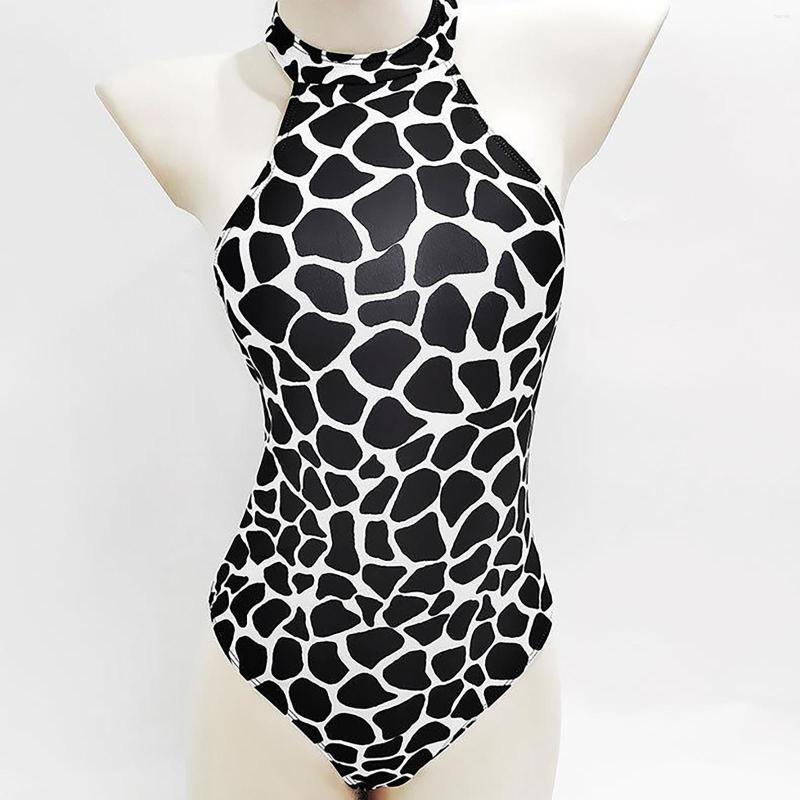 Women' Swimwear Sexy Milk Cow Print Halter One Piece Large Size Push Up Women Swimsuits Female Body Bathing Suit For Pool Beach Wear, Black
Women' Swimwear Sexy Milk Cow Print Halter One Piece Large Size Push Up Women Swimsuits Female Body Bathing Suit For Pool Beach Wear, Black