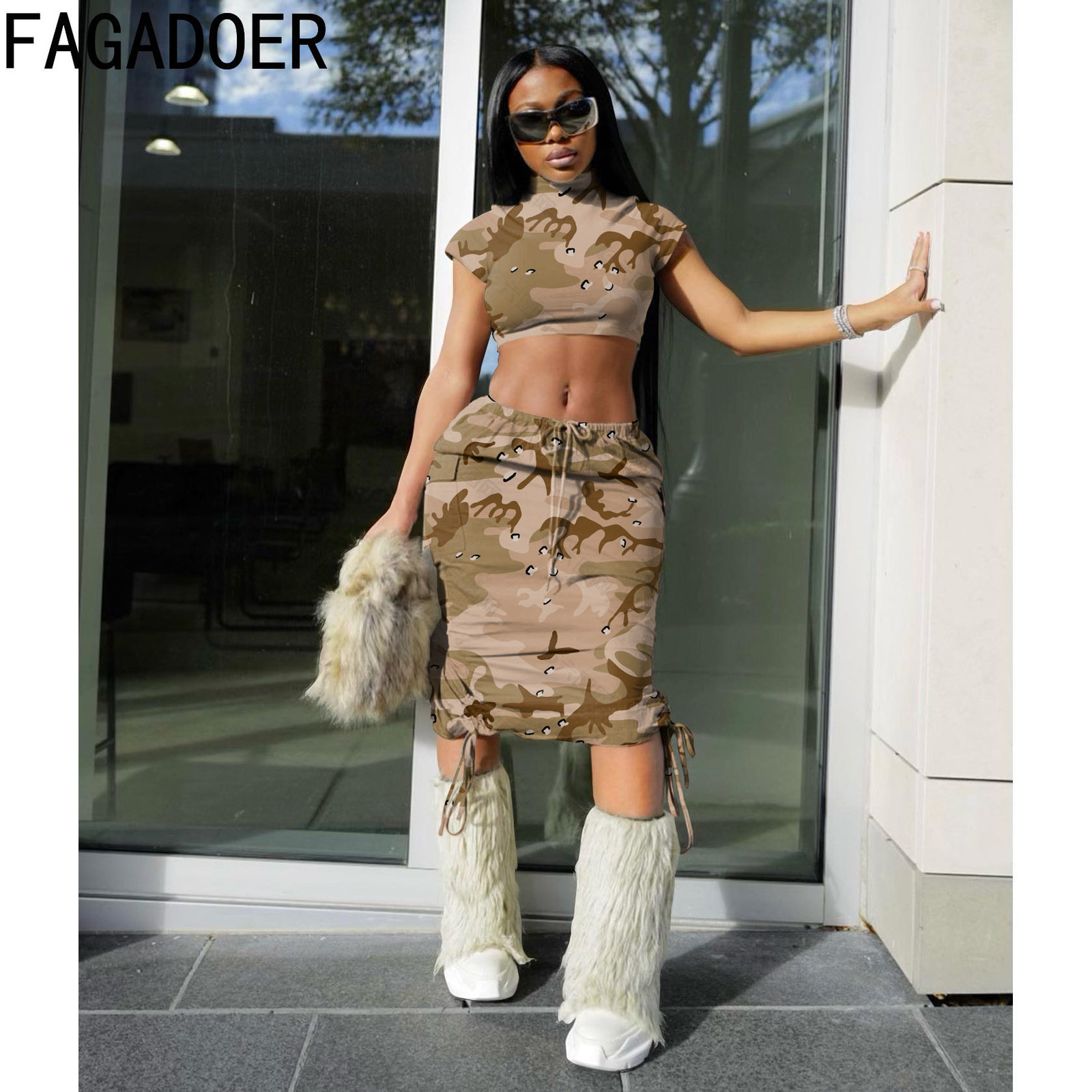 Two Piece Dress FAGADOER Spring Camouflage Women Streetwear Turtleneck Shorts Crop Top And Skinny Skirts Casual Matching 2pcs Outfits 230509, Camo 1
Two Piece Dress FAGADOER Spring Camouflage Women Streetwear Turtleneck Shorts Crop Top And Skinny Skirts Casual Matching 2pcs Outfits 230509, Camo 1