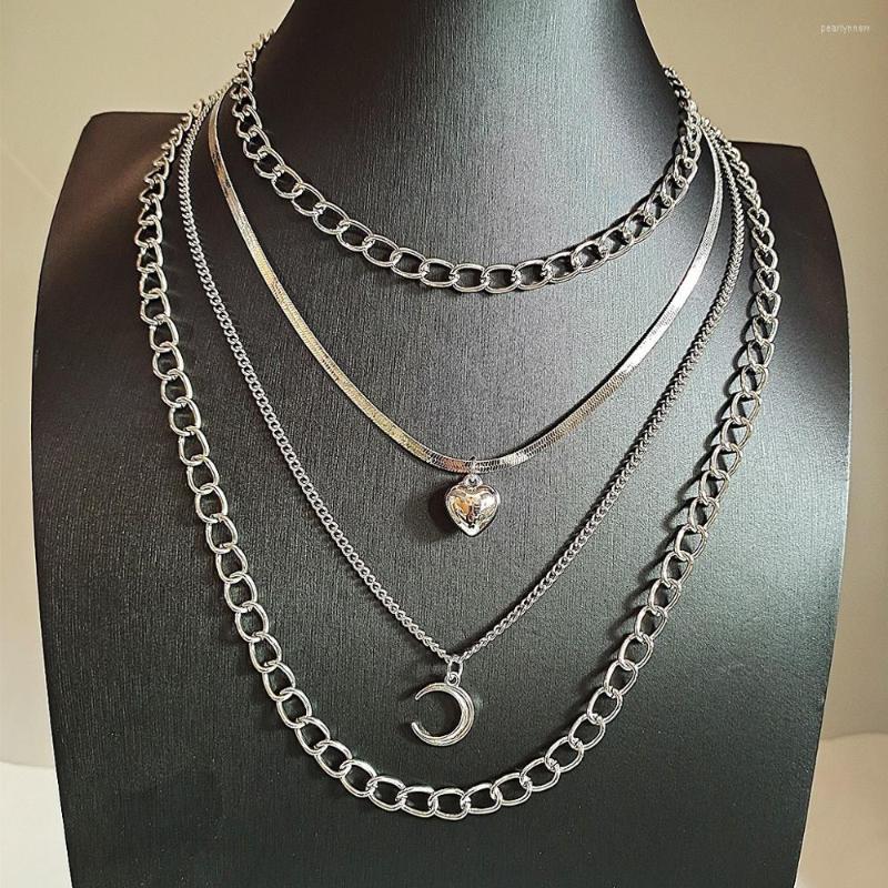 Chains Gothic Jewelry Punk Choker Necklace Silver Color Multi Layers Chain For Women Girls Party Trendy
Chains Gothic Jewelry Punk Choker Necklace Silver Color Multi Layers Chain For Women Girls Party Trendy