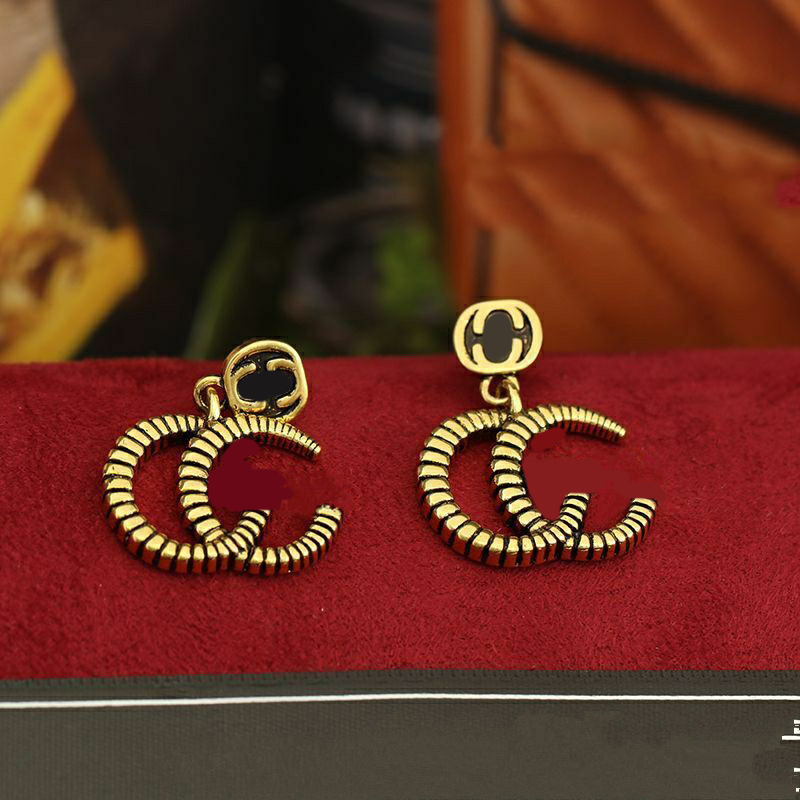 20style Luxury Designer Stud Earring Retro Double Letter Earring For Women Girl Party Gift Jewelry Accessory High Quality