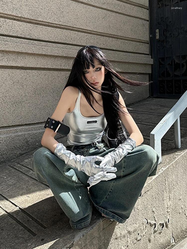 Women's Tanks Festival Outfit Women Spaghetti Silver Sling Strap Tank Top Sexy Bandage Skinny Crop Tops Y2K Aesthetic E-girl Streetwear
Women's Tanks Festival Outfit Women Spaghetti Silver Sling Strap Tank Top Sexy Bandage Skinny Crop Tops Y2K Aesthetic E-girl Streetwear