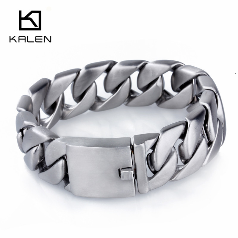 Chain KALEN Heavy Chunky Cuban Link Bracelet Jewelry High Quality Stainless Steel Brushed Matte Men Accessories 230508
Chain KALEN Heavy Chunky Cuban Link Bracelet Jewelry High Quality Stainless Steel Brushed Matte Men Accessories 230508