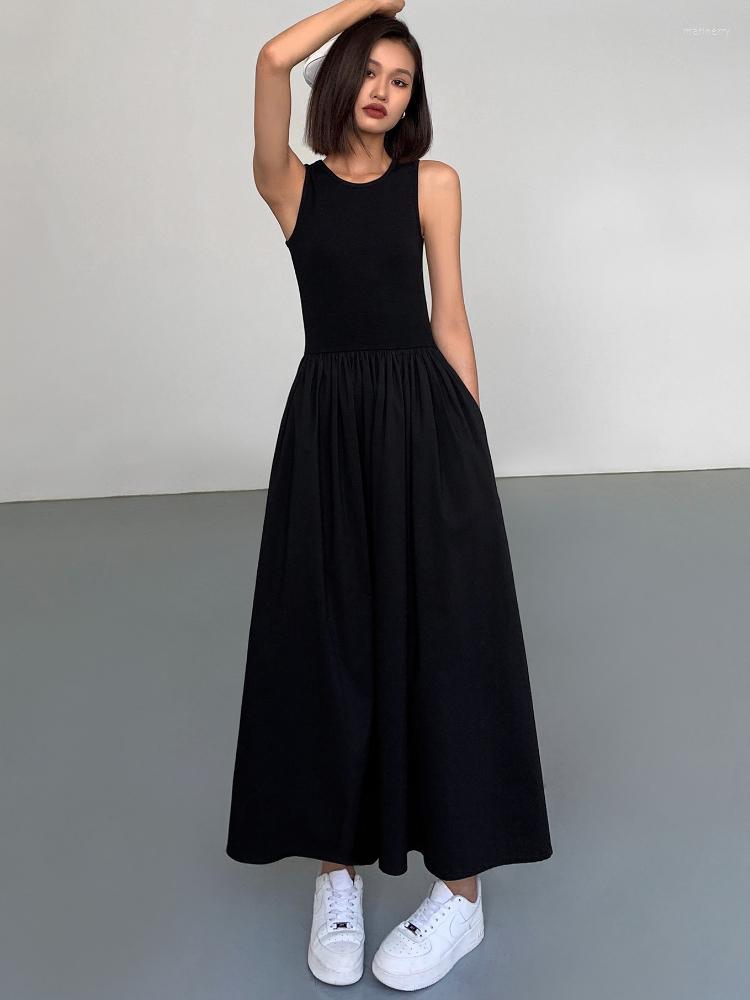 Party Dresses Women Vintage Black Bodycon Dress Summer Sleeveless Slim A-line Korean Ladies Elegant Solid Long Vestidos
Party Dresses Women Vintage Black Bodycon Dress Summer Sleeveless Slim A-line Korean Ladies Elegant Solid Long Vestidos
