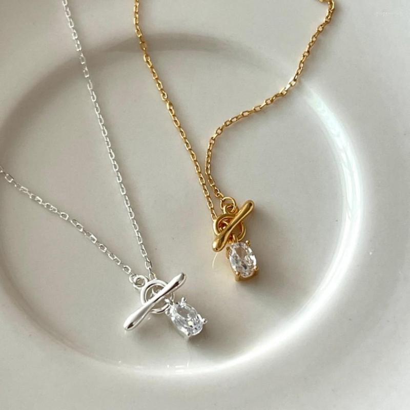 Chains Kinel 925 Sterling Silver Original Certified Geometric Zirconia Necklace For Women 18K Gold Plated Design Simple Niche Jewelry
Chains Kinel 925 Sterling Silver Original Certified Geometric Zirconia Necklace For Women 18K Gold Plated Design Simple Niche Jewelry