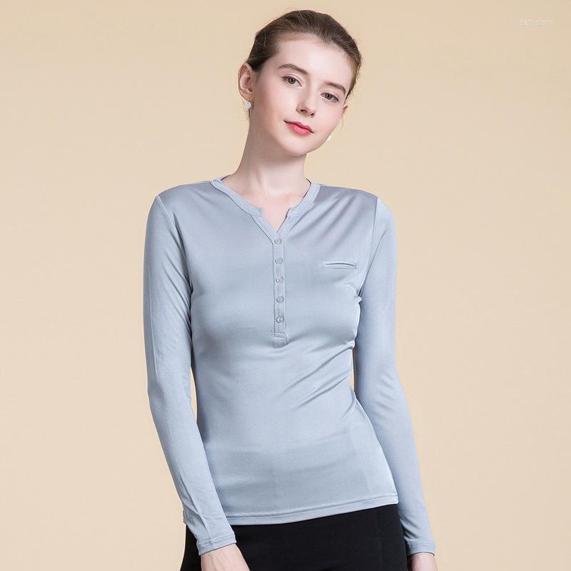 Women's T Shirts Solid Color Silk Long Sleeve Women's T-shirt Spring Mulberry Knitting Slim Bottoming Blouse Pullover Top 9001, Black
Women's T Shirts Solid Color Silk Long Sleeve Women's T-shirt Spring Mulberry Knitting Slim Bottoming Blouse Pullover Top 9001, Black