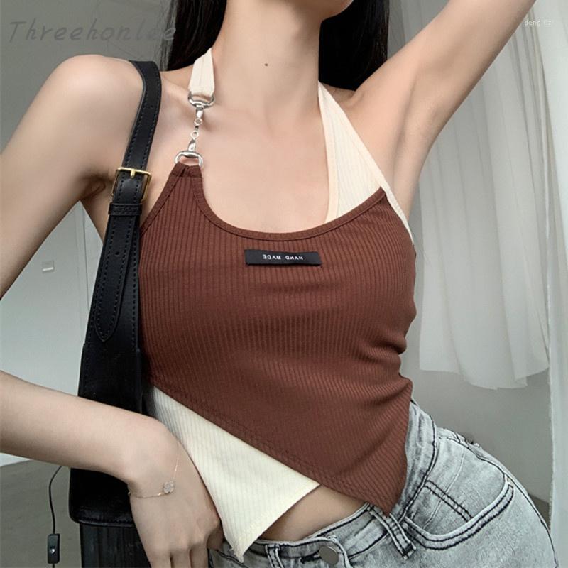 Women' Tanks Summer Sweetheart Sexy Hanging Neck Metal Buckle Women' Vest Stitching Solid Color Fashion Backless Women Small Suspender, Picture color
Women' Tanks Summer Sweetheart Sexy Hanging Neck Metal Buckle Women' Vest Stitching Solid Color Fashion Backless Women Small Suspender, Picture color