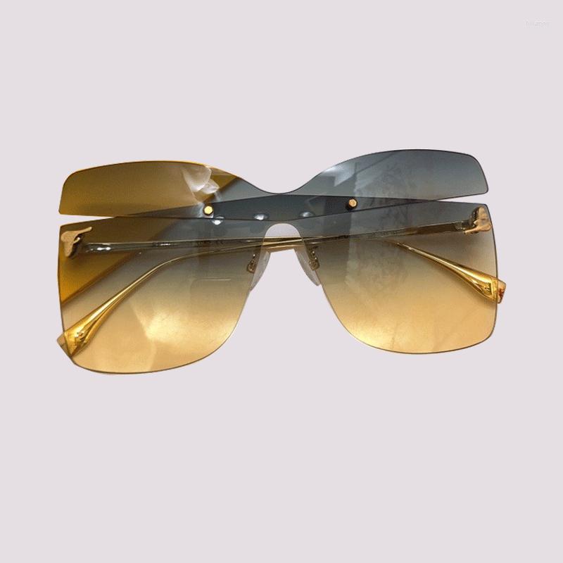 Sunglasses Luxury Rimless Women Brand Designer Summer Oversized Vintage Shades Gradient Sun Glasses For Female Eyewear
Sunglasses Luxury Rimless Women Brand Designer Summer Oversized Vintage Shades Gradient Sun Glasses For Female Eyewear