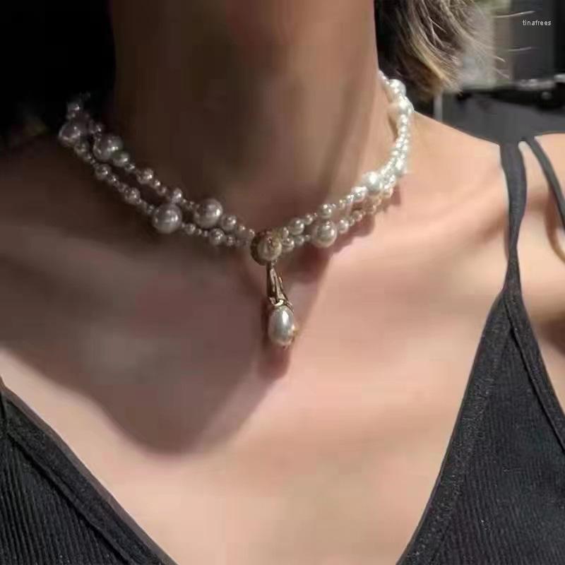 Chains Baroque Double Pearl Necklace For Women Luxury Elegant Choker Collarbone Chain Necklaces Party Jewelry
Chains Baroque Double Pearl Necklace For Women Luxury Elegant Choker Collarbone Chain Necklaces Party Jewelry