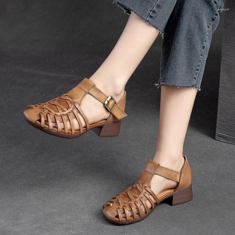 Sandals Johnature 2023 Summer Hollow-out Knitted Breathable Women Retro Genuine Leather Comfortable Thick Heeled Shoes, Auburn
Sandals Johnature 2023 Summer Hollow-out Knitted Breathable Women Retro Genuine Leather Comfortable Thick Heeled Shoes, Auburn