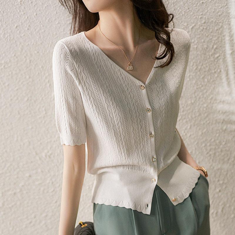 Women's T Shirts V Neck Cardigan Shirt Women Camisetas Hollow Out Knitted Tshirt Summer Womens Clothing 2023 White Tshirts Slim Thin Top, Black
Women's T Shirts V Neck Cardigan Shirt Women Camisetas Hollow Out Knitted Tshirt Summer Womens Clothing 2023 White Tshirts Slim Thin Top, Black