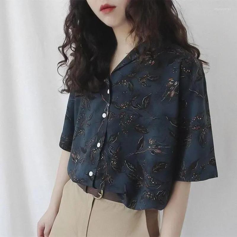 Women' Blouses Vintage Shirt Dark Blue Floral Print Chic Loose Short Sleeve T-Shirts Fashionable Women' Clothes Elegant 2023 Summer, Deep blue
Women' Blouses Vintage Shirt Dark Blue Floral Print Chic Loose Short Sleeve T-Shirts Fashionable Women' Clothes Elegant 2023 Summer, Deep blue