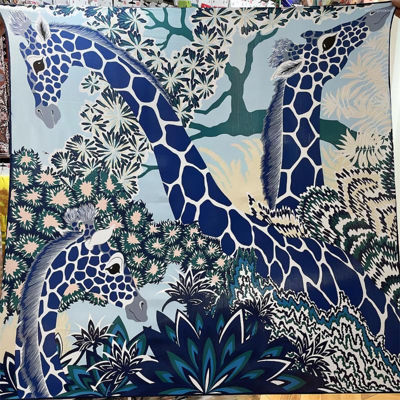 Scarves 135CM Silk Cashmere Scarf Women Hand Rolled Shawls Giraffe Print Square Wraps Bandana Big Hijabs Female Foulard Sjaal
Scarves 135CM Silk Cashmere Scarf Women Hand Rolled Shawls Giraffe Print Square Wraps Bandana Big Hijabs Female Foulard Sjaal
