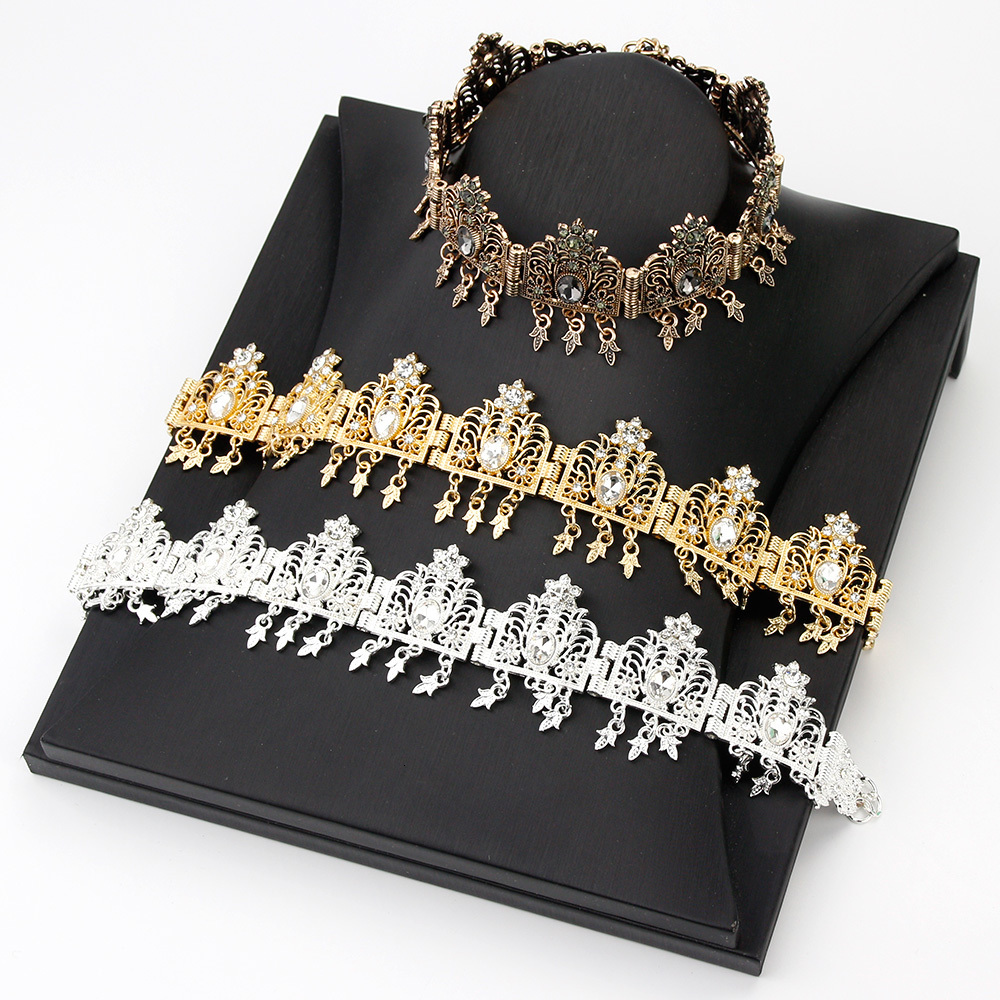 Wedding Hair Jewelry Algeria Forehead Chain Headband Bride Crown Head Dress Bridal Tiara Party Bijoux 230508