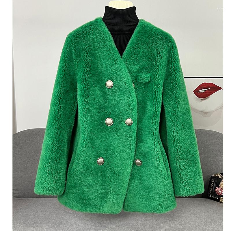 Women' Fur 2023 Autumn Winter Jackets Women Cashmere Coat Wool Woven Fabric Thick Warm Outerwear Oversize Fashion Streetwear V-neck, White
Women' Fur 2023 Autumn Winter Jackets Women Cashmere Coat Wool Woven Fabric Thick Warm Outerwear Oversize Fashion Streetwear V-neck, White