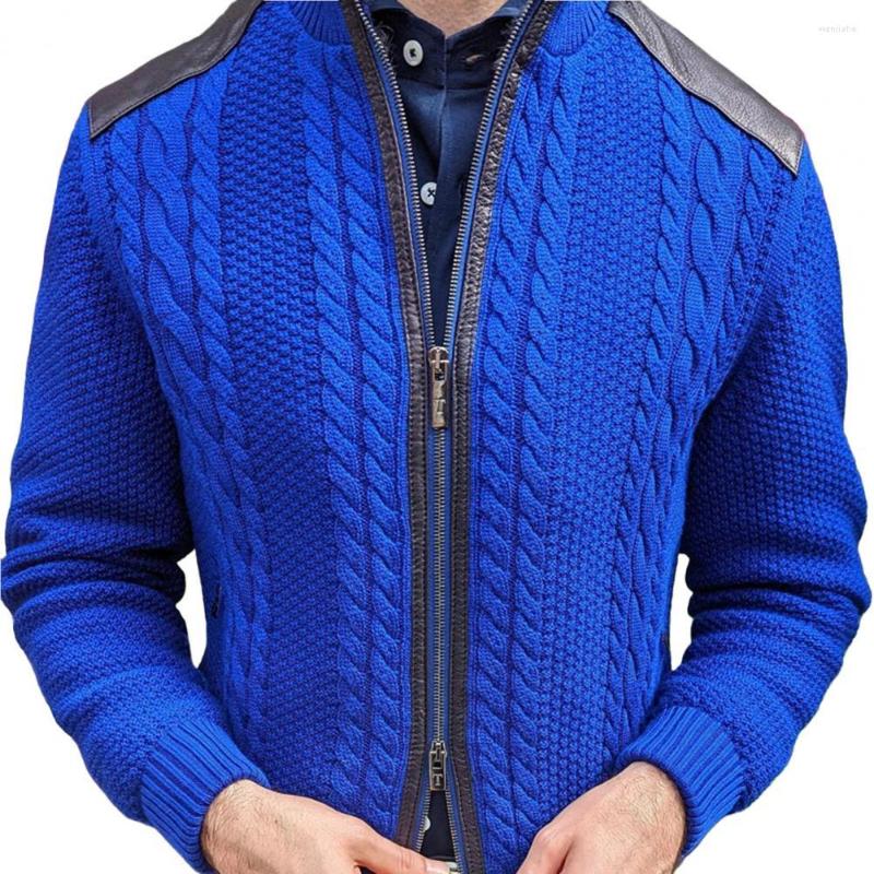 Men's Sweaters Thick Men Sweater Coat Cardigan Knitted Double Zippers Patchwork Solid Color Elastic Anti-shrink Winter, Blue
Men's Sweaters Thick Men Sweater Coat Cardigan Knitted Double Zippers Patchwork Solid Color Elastic Anti-shrink Winter, Blue