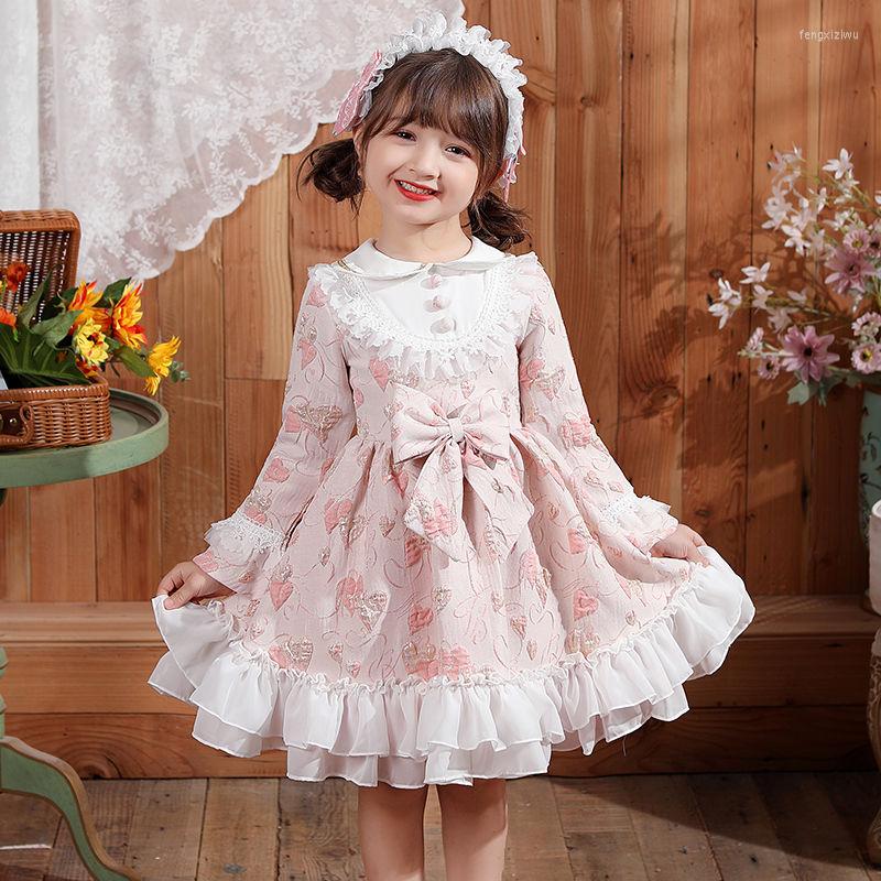 Girl Dresses Princess Lolita Floral Skirt Girls Summer Spain Sweet Children Cartoon Dress Long Sleeve Puffy Tulle Cute Kids Clothes, Pink
Girl Dresses Princess Lolita Floral Skirt Girls Summer Spain Sweet Children Cartoon Dress Long Sleeve Puffy Tulle Cute Kids Clothes, Pink