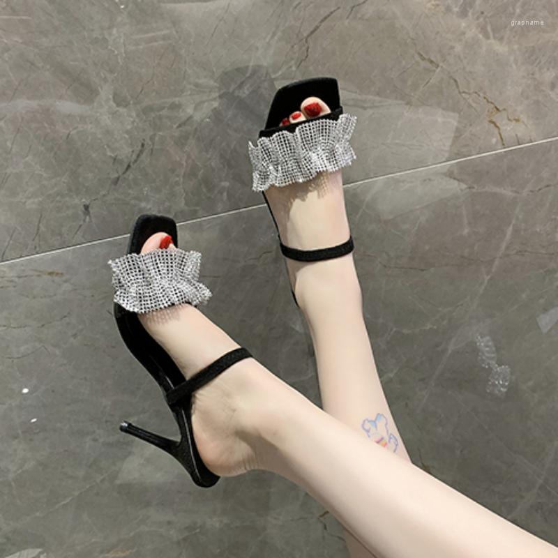 Slippers 2023 Fashion Square Toe Word With Diamond Sandals Women's Summer Open Stiletto Rhinestone High Heels Zapatillas De Mujer, Black
Slippers 2023 Fashion Square Toe Word With Diamond Sandals Women's Summer Open Stiletto Rhinestone High Heels Zapatillas De Mujer, Black