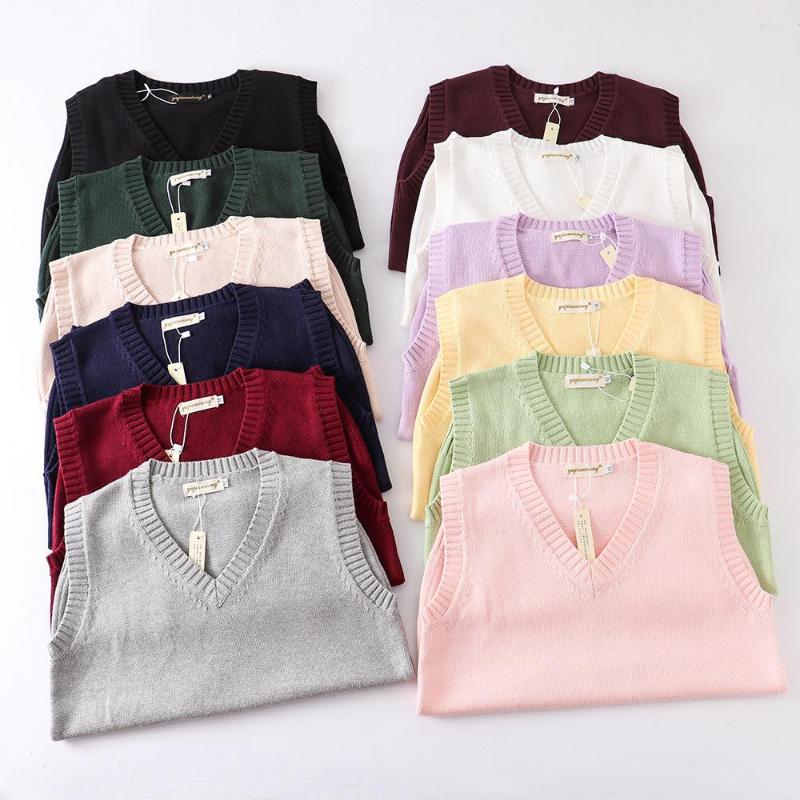 Women's Vests Women Spring Autumn V-neck Knitted Vest Japanese Style Jk 10 Colors Ladies Sweater Waistcoat Solid Casual, Navy blue
Women's Vests Women Spring Autumn V-neck Knitted Vest Japanese Style Jk 10 Colors Ladies Sweater Waistcoat Solid Casual, Navy blue