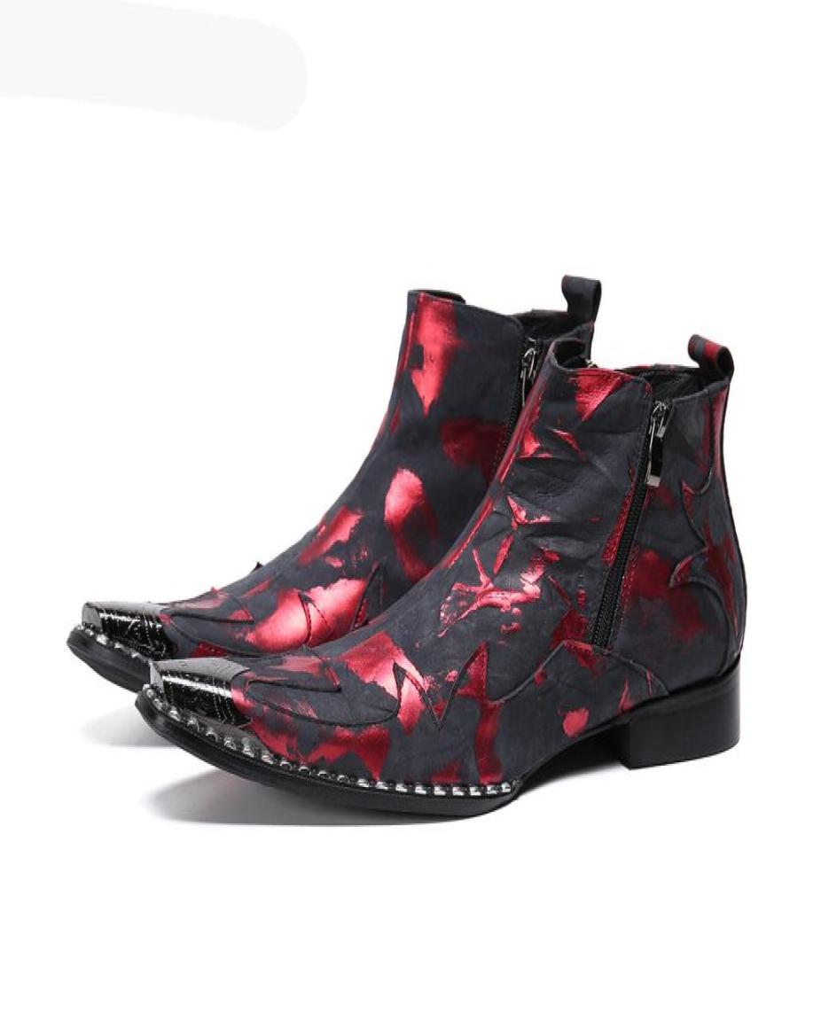 Rock Fashion Men Boots Pointed Toe Leather Ankle Boots Men Zip Rock Party Wedding Boots for Men chaussure homme 468436188, Red
Rock Fashion Men Boots Pointed Toe Leather Ankle Boots Men Zip Rock Party Wedding Boots for Men chaussure homme 468436188, Red