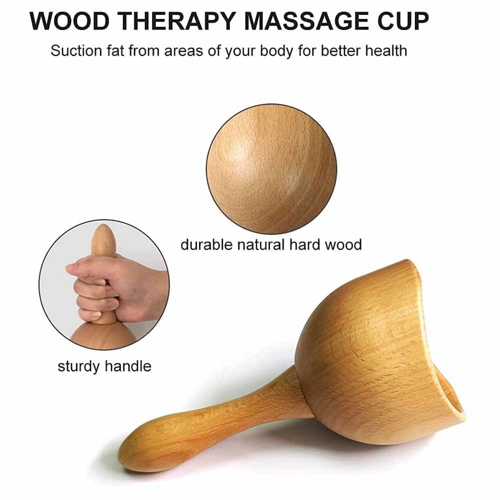 Massaging Neck Pillowws Handheld Body Wooden Massage Roller Anti Cellulite r Wood Therapy Tools for Lymphatic Drainage Muscle Relaxation 230508