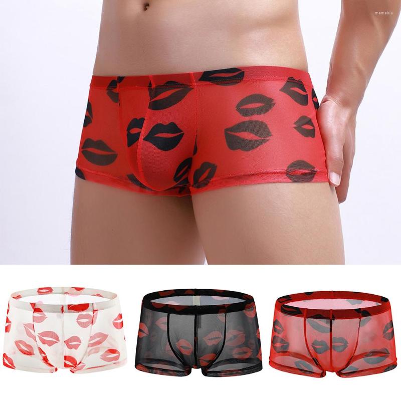 Underpants Men Mesh Breathable Boxer Briefs Translucent See Through Thin Quick-Drying Print Low-Waist Sexy, Black
Underpants Men Mesh Breathable Boxer Briefs Translucent See Through Thin Quick-Drying Print Low-Waist Sexy, Black