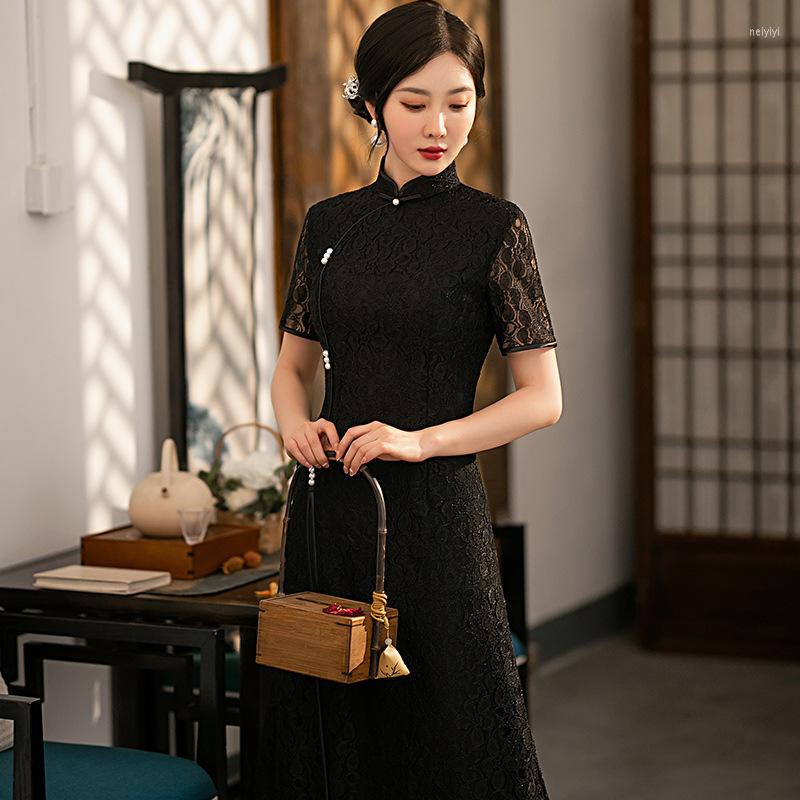 Ethnic Clothing Vintage Women Cheongsam Sexy Lace Slim Qipao Chinese Ladies Evening Party Dress High Quality Girl Stage Show Qi Pao Vestidos
Ethnic Clothing Vintage Women Cheongsam Sexy Lace Slim Qipao Chinese Ladies Evening Party Dress High Quality Girl Stage Show Qi Pao Vestidos
