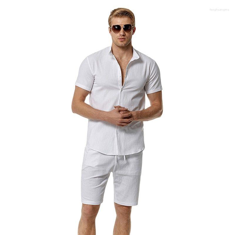 Men's Tracksuits Men's Cotton Linen Shirts Two Piece Sets Fashion Beach Casual Shorts, White
Men's Tracksuits Men's Cotton Linen Shirts Two Piece Sets Fashion Beach Casual Shorts, White