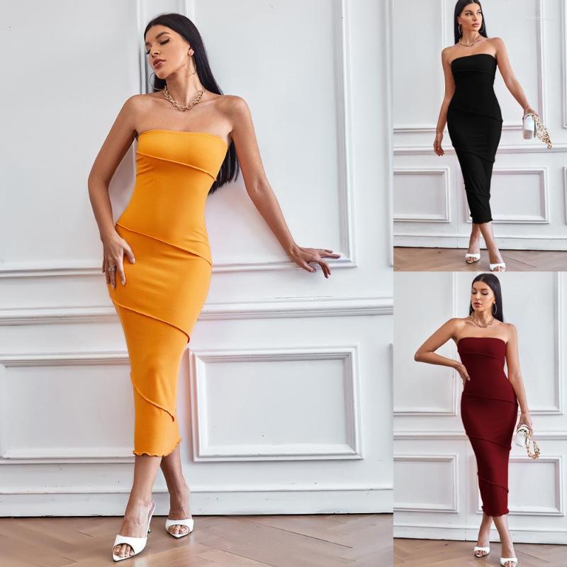 Casual Dresses Dress Beach Long European And American Style INS Sexy Bra Wrap Hip Solid Color, Black
Casual Dresses Dress Beach Long European And American Style INS Sexy Bra Wrap Hip Solid Color, Black