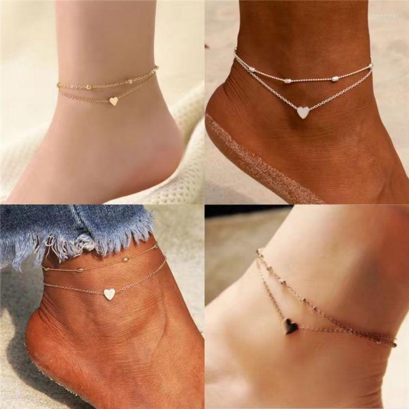 Anklets Fashion Anklet For Women Personality Beach Gold Color Beads Heart Adjustable Alloy Girls Holiday Party Trendy Gift
Anklets Fashion Anklet For Women Personality Beach Gold Color Beads Heart Adjustable Alloy Girls Holiday Party Trendy Gift