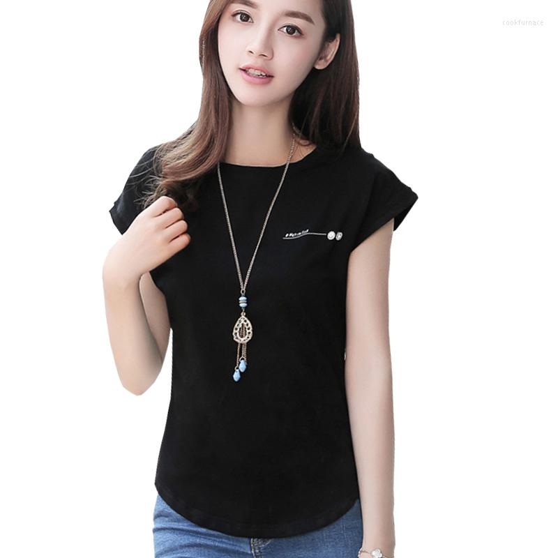 Women' T Shirts Women Summer O-Neck Short Sleeve Cotton Shirt Loose Batwing Letter Lady Embroidery Diamonds Tops Camisetas, Black
Women' T Shirts Women Summer O-Neck Short Sleeve Cotton Shirt Loose Batwing Letter Lady Embroidery Diamonds Tops Camisetas, Black