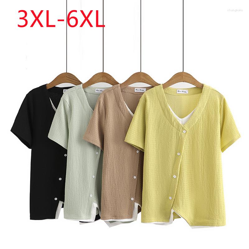 Women's T Shirts 2023 Ladies Summer Plus Size Tops For Women Large Short Sleeve V-neck Yellow T-shirt 3XL 5XL 6XL, Black
Women's T Shirts 2023 Ladies Summer Plus Size Tops For Women Large Short Sleeve V-neck Yellow T-shirt 3XL 5XL 6XL, Black