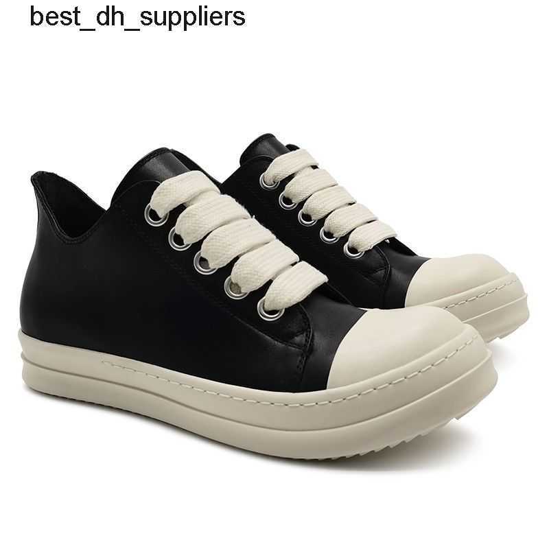 RO men's low top sneaker rick leather casual thick sole shallow mouth five hole wide lace owens high board shoes
RO men's low top sneaker rick leather casual thick sole shallow mouth five hole wide lace owens high board shoes
