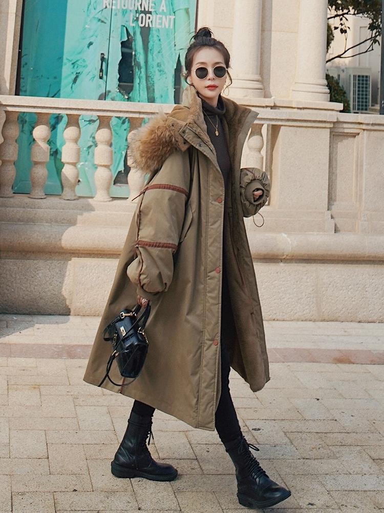 Women' Trench Coats -40 Degree Down Cotton Jacket Coat Winter Parkas Fur Hooded Collar Windbreaker Thick Warm X-Long, Khaki
Women' Trench Coats -40 Degree Down Cotton Jacket Coat Winter Parkas Fur Hooded Collar Windbreaker Thick Warm X-Long, Khaki