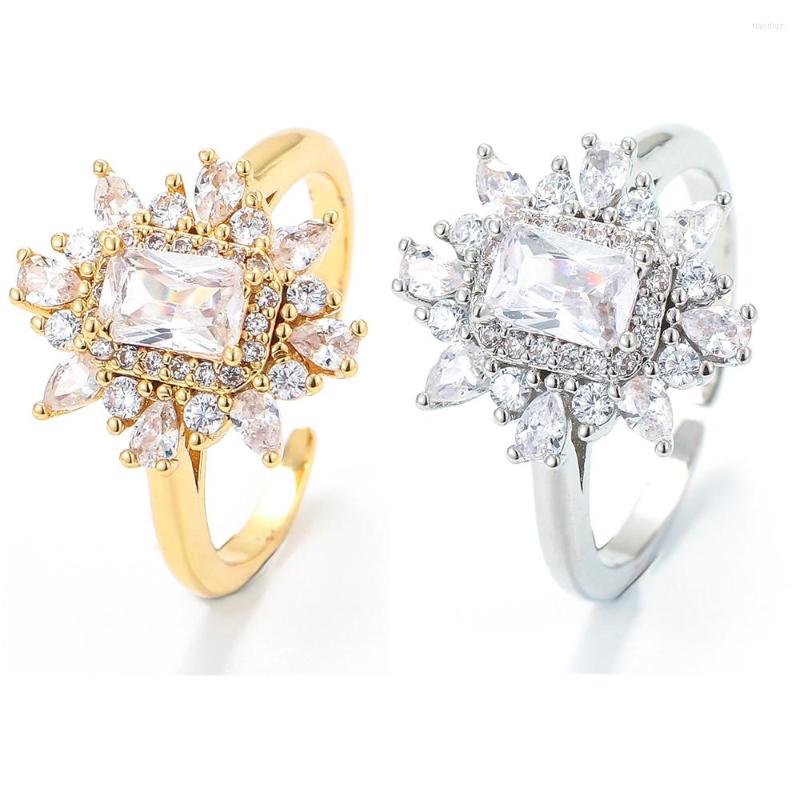 Cluster Rings EYIKA Elegant Full Cubic Zirconia Crystal For Women Gold Silver Color Flower Ring Fashion Engagement Wedding Party Jewelry
Cluster Rings EYIKA Elegant Full Cubic Zirconia Crystal For Women Gold Silver Color Flower Ring Fashion Engagement Wedding Party Jewelry
