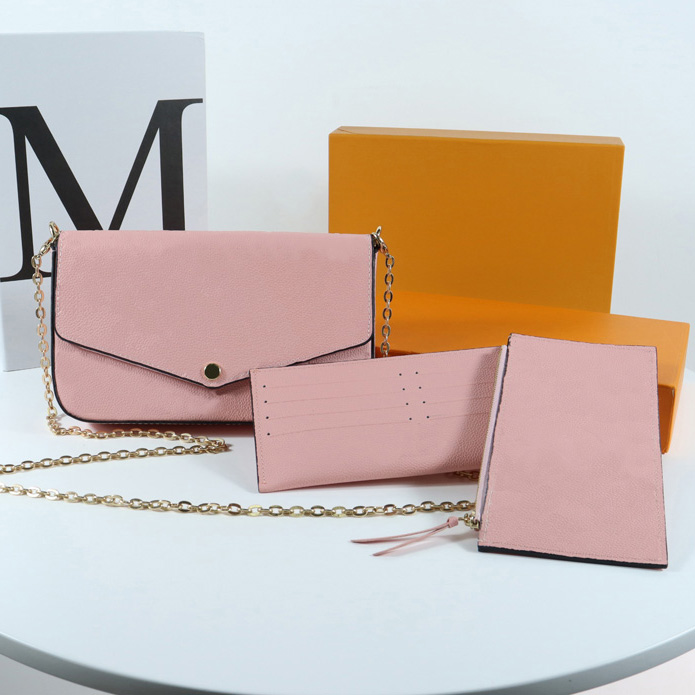 Set of Three Pochette Women's Chain Bag Wallet Messenger Bag Leather Handbag Shoulder High Quality Flower Wallet Bag 10, #6
Set of Three Pochette Women's Chain Bag Wallet Messenger Bag Leather Handbag Shoulder High Quality Flower Wallet Bag 10, #6