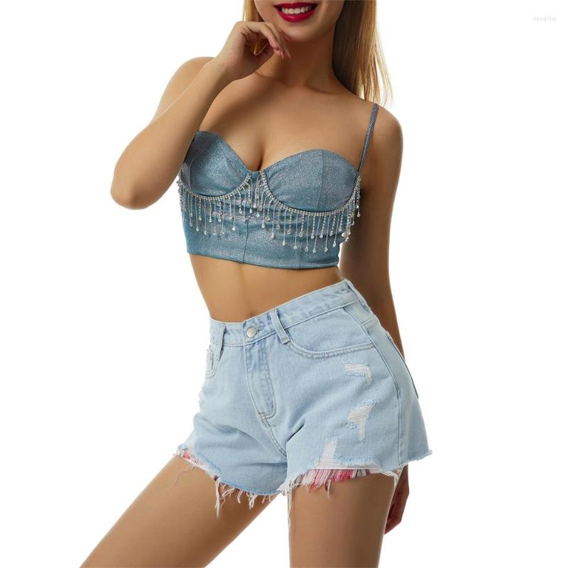 Women' Tanks Women Summer Crop Tops Sexy Nightclub Slim Tassel With Diamonds Backless Tank Sleeveless Sling Camis, Blue
Women' Tanks Women Summer Crop Tops Sexy Nightclub Slim Tassel With Diamonds Backless Tank Sleeveless Sling Camis, Blue