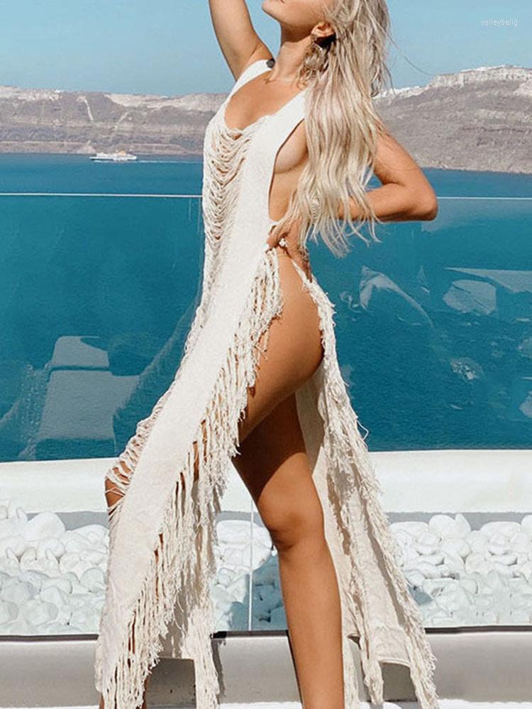 Women's Swimwear Bikini Women Cover Ups Beach Dress 2023 Solid Whited Sexy Cutout Tassel Sleeveless Up Female Beachwear Summer, White
Women's Swimwear Bikini Women Cover Ups Beach Dress 2023 Solid Whited Sexy Cutout Tassel Sleeveless Up Female Beachwear Summer, White