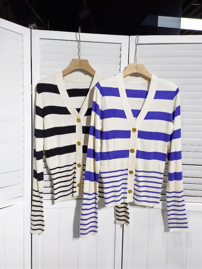 Women' Knits 2023 Women' Fashion Long-sleeved Sexy Casual Horizontal Striped V-neck Knitted Cardigan 0215
Women' Knits 2023 Women' Fashion Long-sleeved Sexy Casual Horizontal Striped V-neck Knitted Cardigan 0215